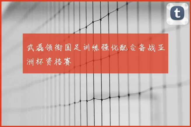 武磊领衔国足训练强化配合备战亚洲杯资格赛